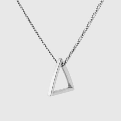 Triangle Shaped Necklace - Blue Serpent, packshot. 