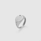 Silver ring with a slit design on a light gray background 925 silver blue serpent